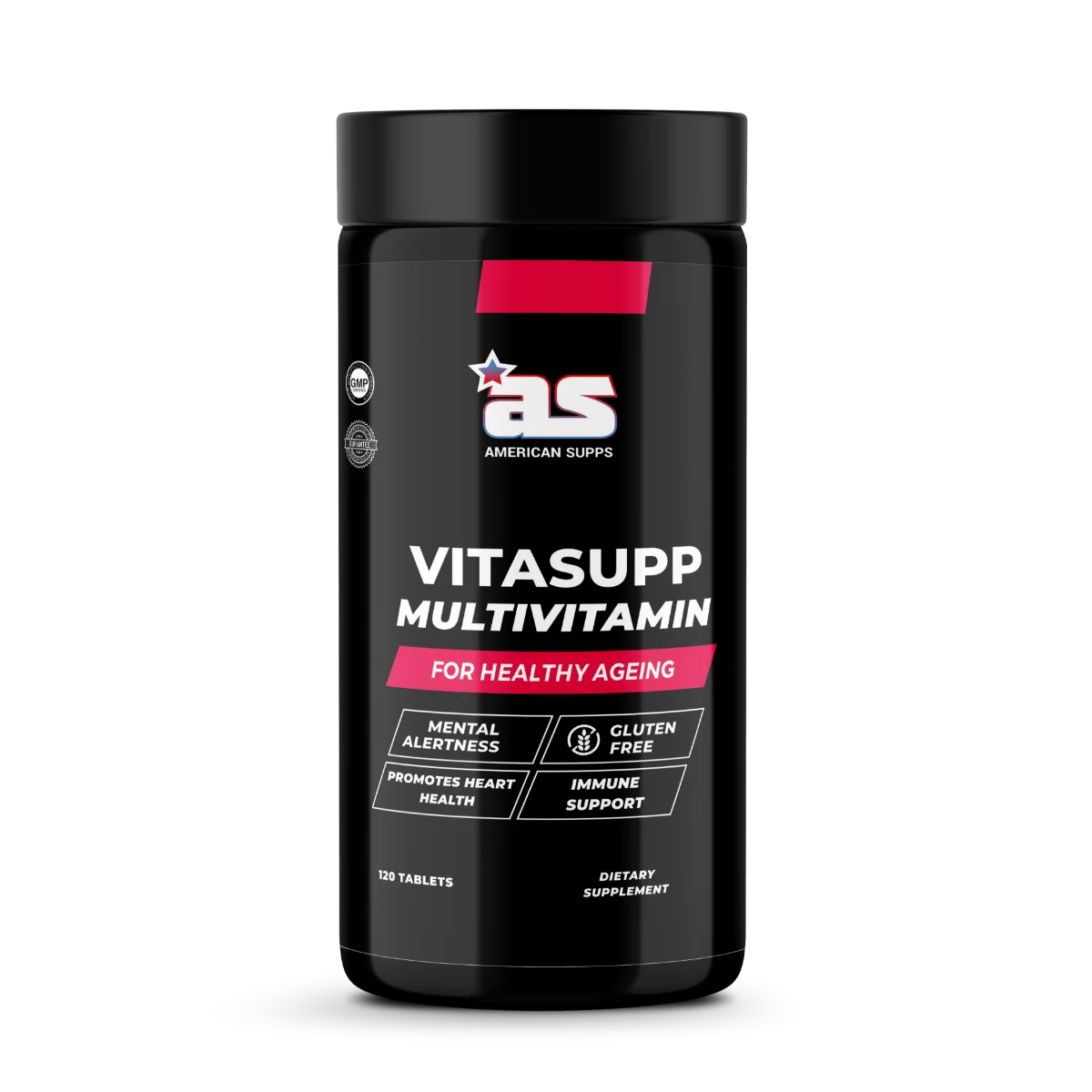 American Supps VITASUPP Multivitamin | Healthy Ageing, Immune & Heart Health Support | 120 Tablets