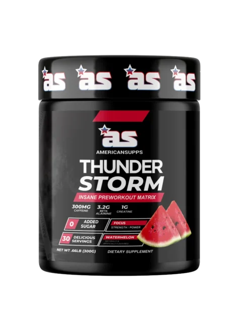 American Supps THUNDER STORM Pre-Workout 300G | 300mg Caffeine + 3.2g Beta-Alanine + Creatine