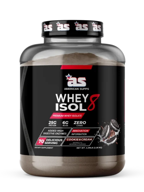 American Supps WHEY ISOL 8 Premium Whey Isolate 4.99 LB | 25g Protein